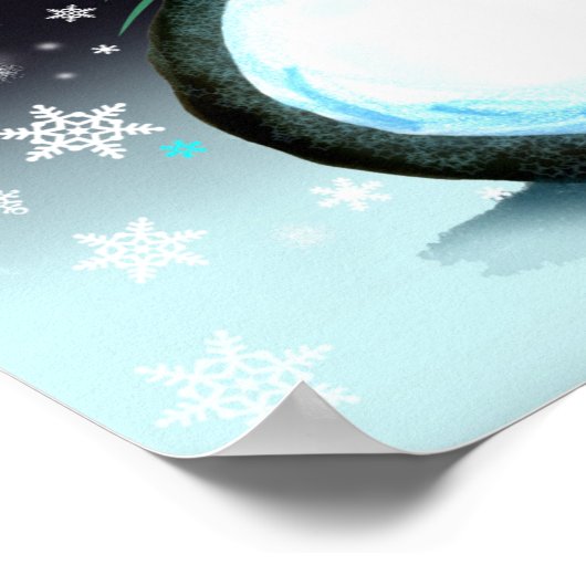 Rainbow Christmas Tree Poster (Ecke)