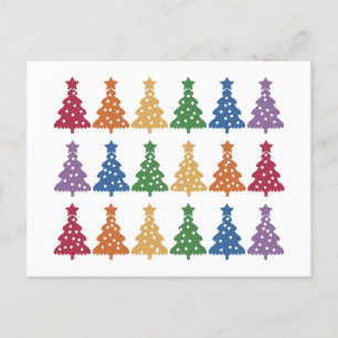 Rainbow Christmas Tree Postkarte