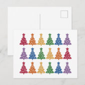 Rainbow Christmas Tree Postkarte (Vorne/Hinten)