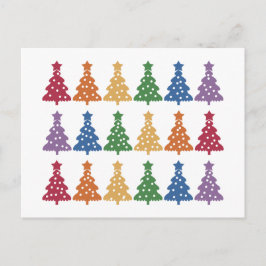 Rainbow Christmas Tree Postkarte