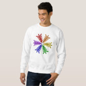 Rainbow Christmas Tree Snowflake Sweatshirt (Vorne ganz)