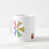 Rainbow Christmas Tree Snowflake Tasse (Vorderseite Links)