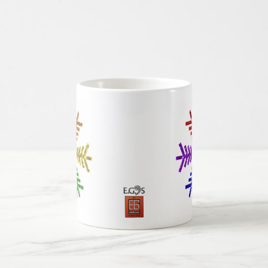 Rainbow Christmas Tree Snowflake Tasse (Mittel)