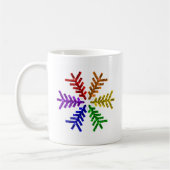 Rainbow Christmas Tree Snowflake Tasse (Links)