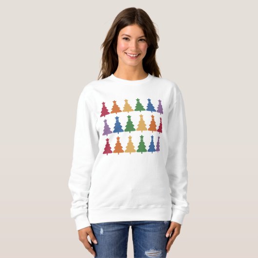 Rainbow Christmas Tree Sweatshirt (Vorne ganz)