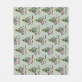 Rainbow Christmas Tree Wasserfarbe Kunst Fleecedecke (Vorderseite)