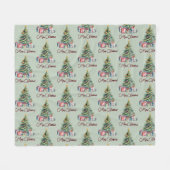 Rainbow Christmas Tree Wasserfarbe Kunst Fleecedecke (Vorderseite (Horizontal))