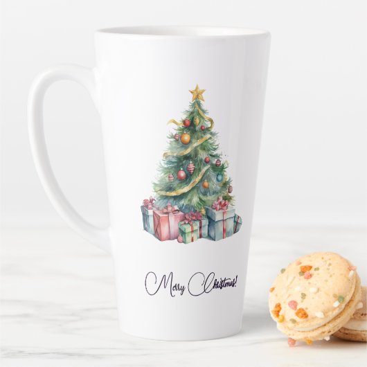 Rainbow Christmas Tree Wasserfarbe Kunst Milchtasse (Beispiel)