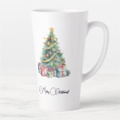 Rainbow Christmas Tree Wasserfarbe Kunst Milchtasse (Rechts)