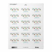 Rainbow Christmas Trees Label Adressaufkleber (Vorne)