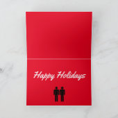 Rainbow Christmas Trees Men's Karte (Innenseite)