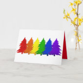 Rainbow Christmas Trees Men's Karte (Gelbe Blume)