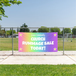 Rainbow Church Rummage Sale Banner