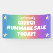 Rainbow Church Rummage Sale Banner (Horizontal)