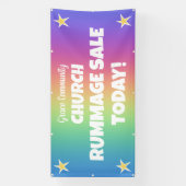 Rainbow Church Rummage Sale Banner (Vertikal)