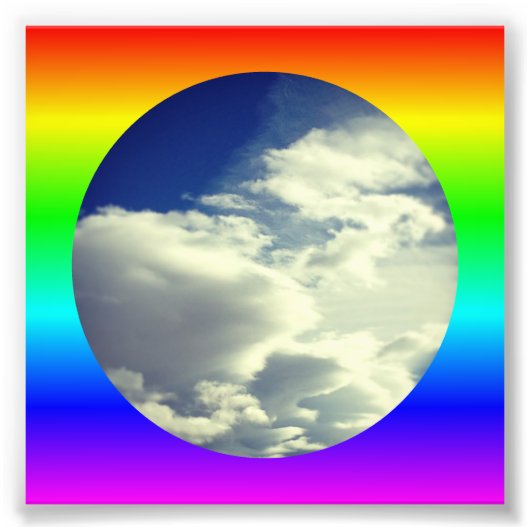 Rainbow Circle Border Fotodruck (Vorne)