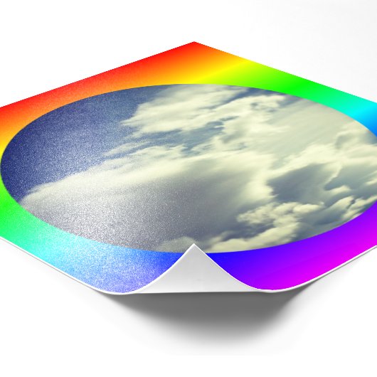 Rainbow Circle Border Fotodruck (Ecke)