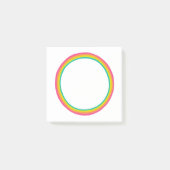 Rainbow Circle Chic Bunter Spaß Moderner Ring Post-it Klebezettel (Vorderseite)