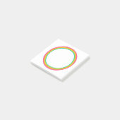 Rainbow Circle Chic Bunter Spaß Moderner Ring Post-it Klebezettel (angewinkelt)