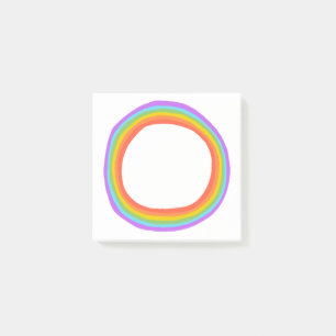 Rainbow Circle Chic Bunter Spaß Moderner Ring Post-it Klebezettel