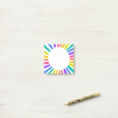 Rainbow Circle Chic Colorful Fun Modern Post-it Klebezettel (Auf Schreibtisch)