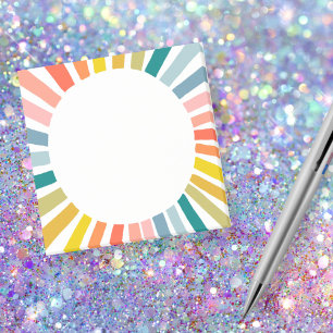 Rainbow Circle Chic Colorful Fun Modern Post-it Klebezettel