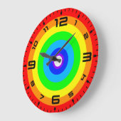 Rainbow Circle Design-40686 Große Wanduhr (Winkel)