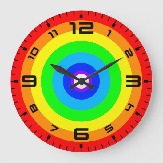 Rainbow Circle Design-40686 Große Wanduhr (Vorderseite)