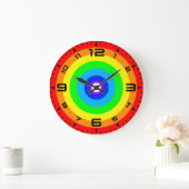 Rainbow Circle Design-40686 Große Wanduhr (Zuhause)