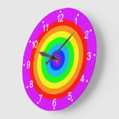 Rainbow Circle Design-40686 Große Wanduhr (Winkel)