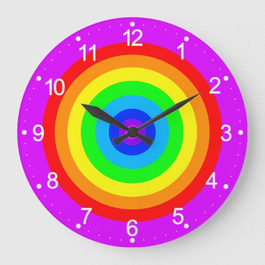 Rainbow Circle Design-40686 Große Wanduhr (Vorderseite)