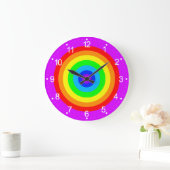 Rainbow Circle Design-40686 Große Wanduhr (Zuhause)