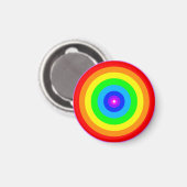 Rainbow Circle Design-40686 Magnet (Vorderseite/Rückseite)