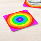 Rainbow Circle Design-40686 Rechteckiger Pappuntersetzer (angewinkelt)