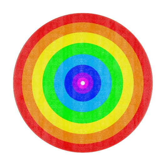 Rainbow Circle Design-40686 Schneidebrett (Vorderseite)