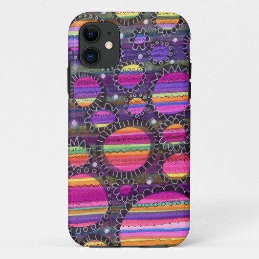 Rainbow Circle Doodle iPhone 11 Fall Case-Mate iPhone Hülle (Rückseite)