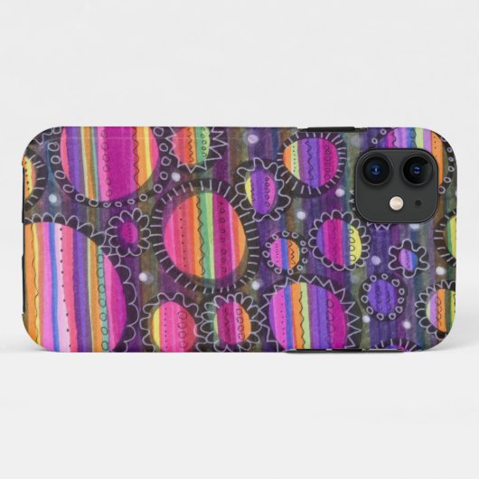 Rainbow Circle Doodle iPhone 11 Fall Case-Mate iPhone Hülle (Rückseite (Horizontal))