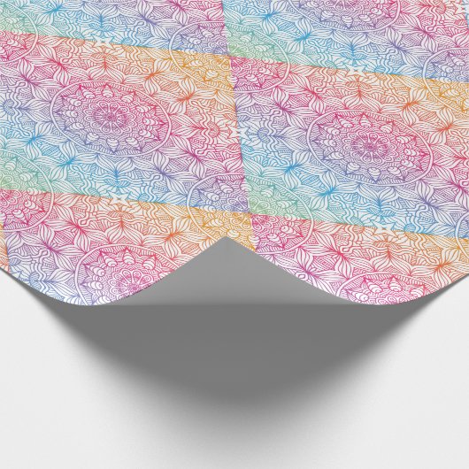 Rainbow Circle Mandala Geschenkpapier (Ecke)