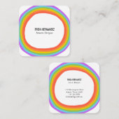 Rainbow Circle Quadratische Visitenkarte (Vorne/Hinten)