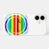 Rainbow Circle Sun Name Plate Case-Mate iPhone Hülle (Rückseite (Horizontal))