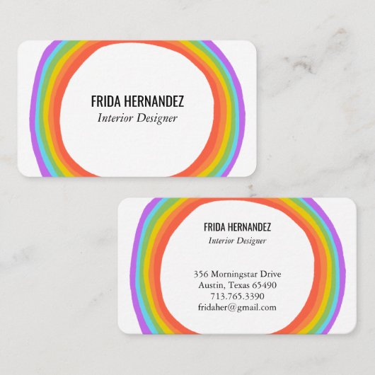 Rainbow Circle Visitenkarte (Vorne/Hinten)