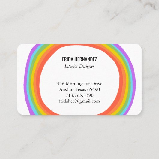 Rainbow Circle Visitenkarte (Rückseite)
