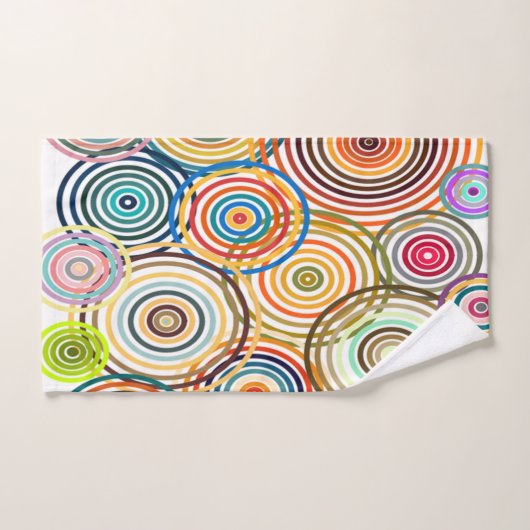 Rainbow Circles Badhandtuch Set (Handtuch)
