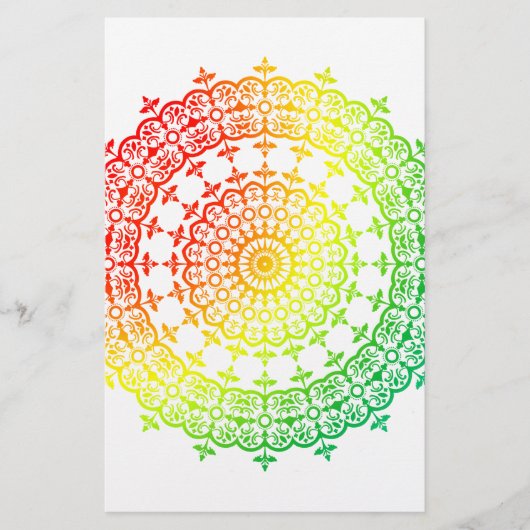 Rainbow Circles Briefpapier (Vorderseite)