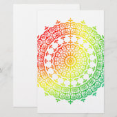 Rainbow Circles Briefpapier (Vorne/Hinten)
