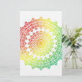 Rainbow Circles Briefpapier (Stehend Vorderseite)