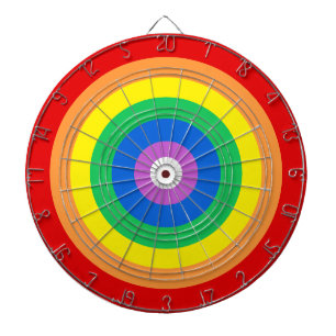 Rainbow Circles Dart Board Dartscheibe