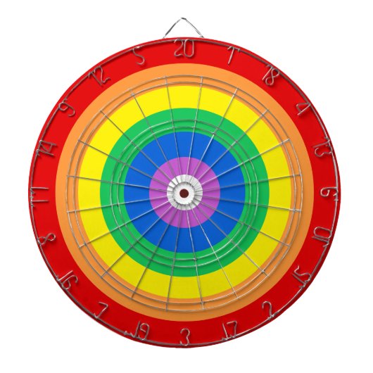 Rainbow Circles Dart Board Dartscheibe (vorne)