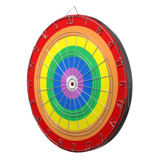 Rainbow Circles Dart Board Dartscheibe (Vorderseite rechts)