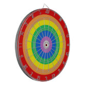 Rainbow Circles Dart Board Dartscheibe (Vorderseite Links)